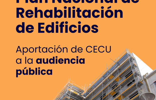 Plan Nacional de Rehabilitación de Edificios. Aportaciones a la audiencia pública