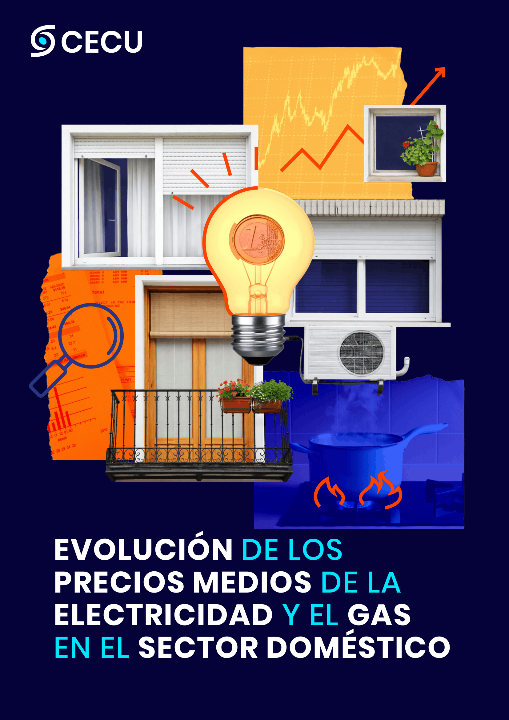 Evolución de los precios medios de la electricidad y el gas en el sector doméstico