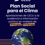 Plan Social para el Clima. Aportaciones de CECU a la audiencia e información pública en materia de vivienda y energía