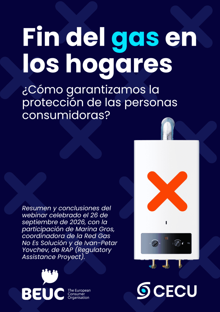 Fin del gas en los hogares. ¿Cómo garantizamos la protección de las personas consumidoras?
